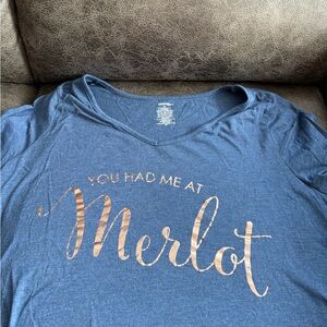 MERLOT lovers unite! George Blue Plus Size Tee
